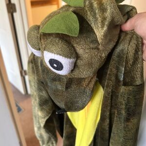 Green Dinosaur Costume with Yellow Accents